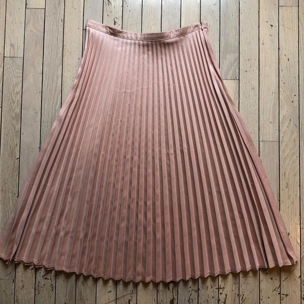 Do+Be pink pleated midi skirt